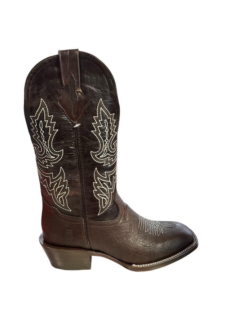 BOTA DE RODEO CUELLO DE TORO H/DIAMANTE COLOR CAFE T/CUBANO 