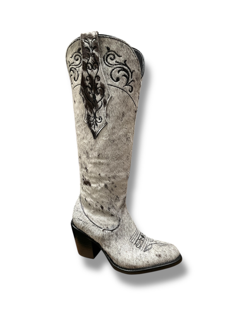 BOTA RODEO PELO DE VACA H/O T/L T/C S/C