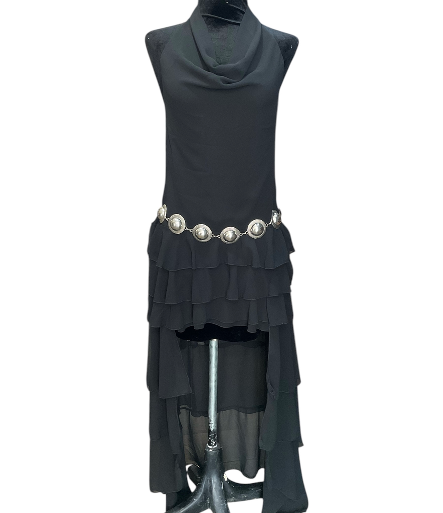 VESTIDO VAQUERO CON OLANES VARIOS COLORES