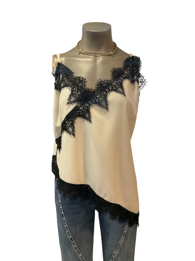 BLUSA DE TIRANTES C/ ENCAJE