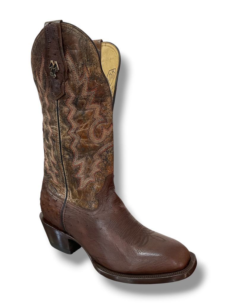 BOTA DE RODEO PANZA DE AVESTRUZ CAFE T/C S/C H/D