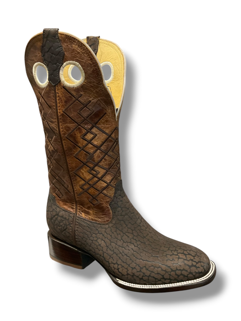 BOTA RODEO CUELLO DE TORO CAFE T/ROMBOS T/R H/D 