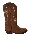 BOTA SEMIPUNTAL GAMUZA COLOR CAFE DAMA 