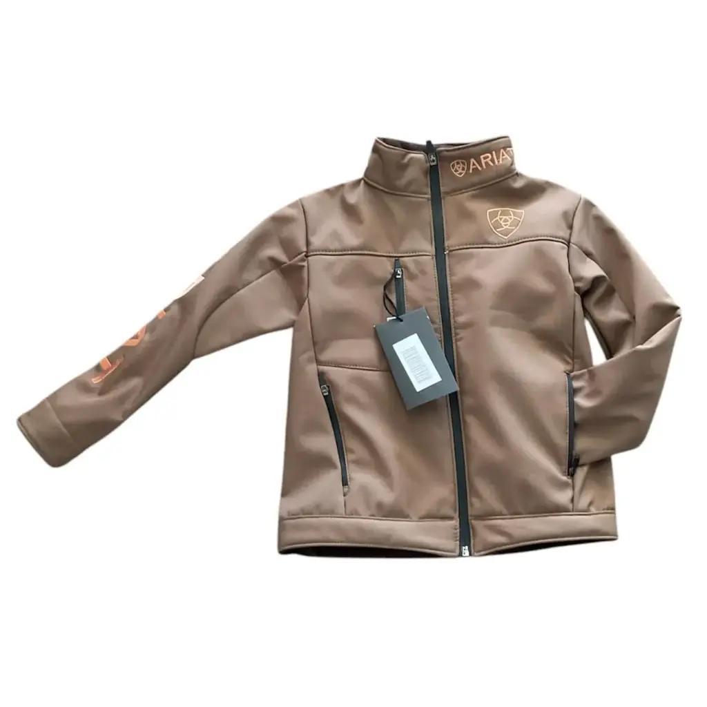 CHAMARRA INFANTIL ARIAT PARA NIÑO COLOR CAFE 