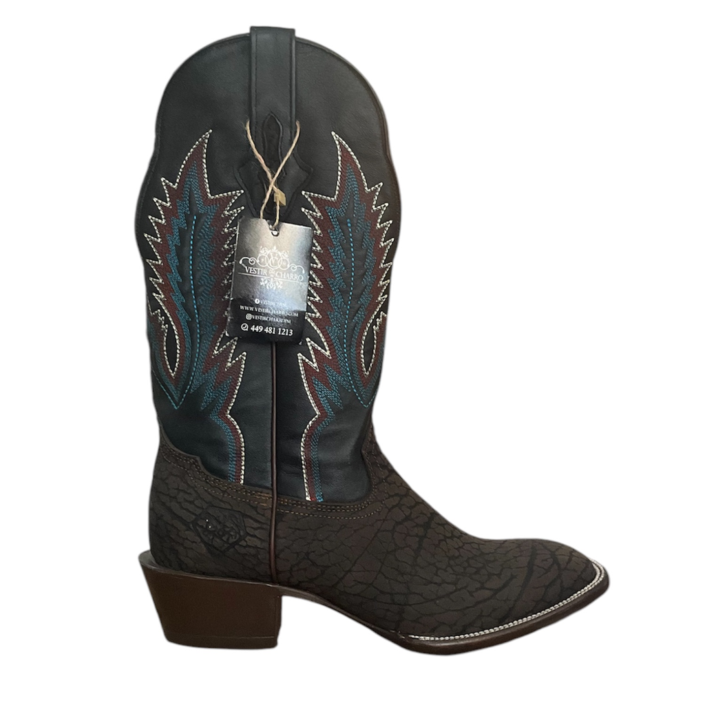 BOTA RODEO CUELLO DE TORO CAFE H.DIAMANTE TB/GRABADO TC/ CUBANO 