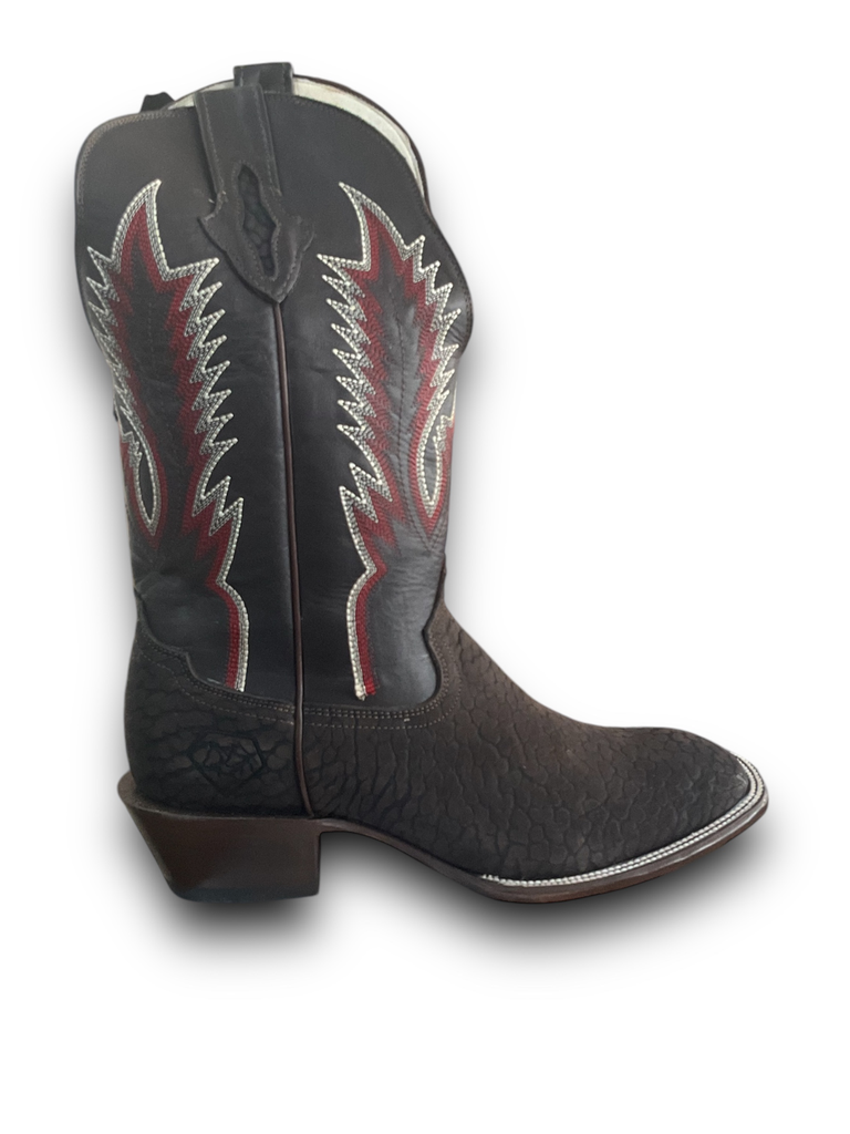 BOTA RODEO CUELLO DE TORO CAFE H.DIAMANTE TB/GRABADO TC/CUBANO S/CUERO 