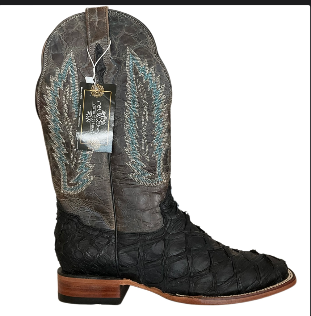BOTA RODEO PESCADO NEGRO H.CUADRADA TB/GRIS 