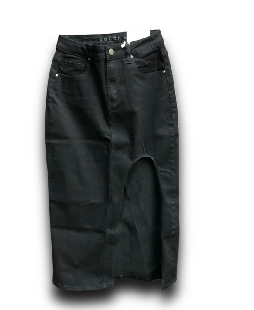 FALDA DE MEZCLILLA C/ABERTURA DE PIERNA 