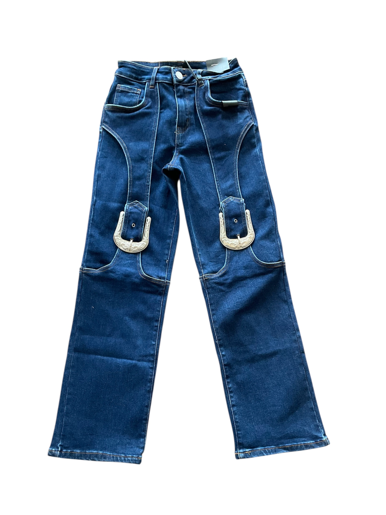 PANTALON DE DAMA CON HEBILLAS 