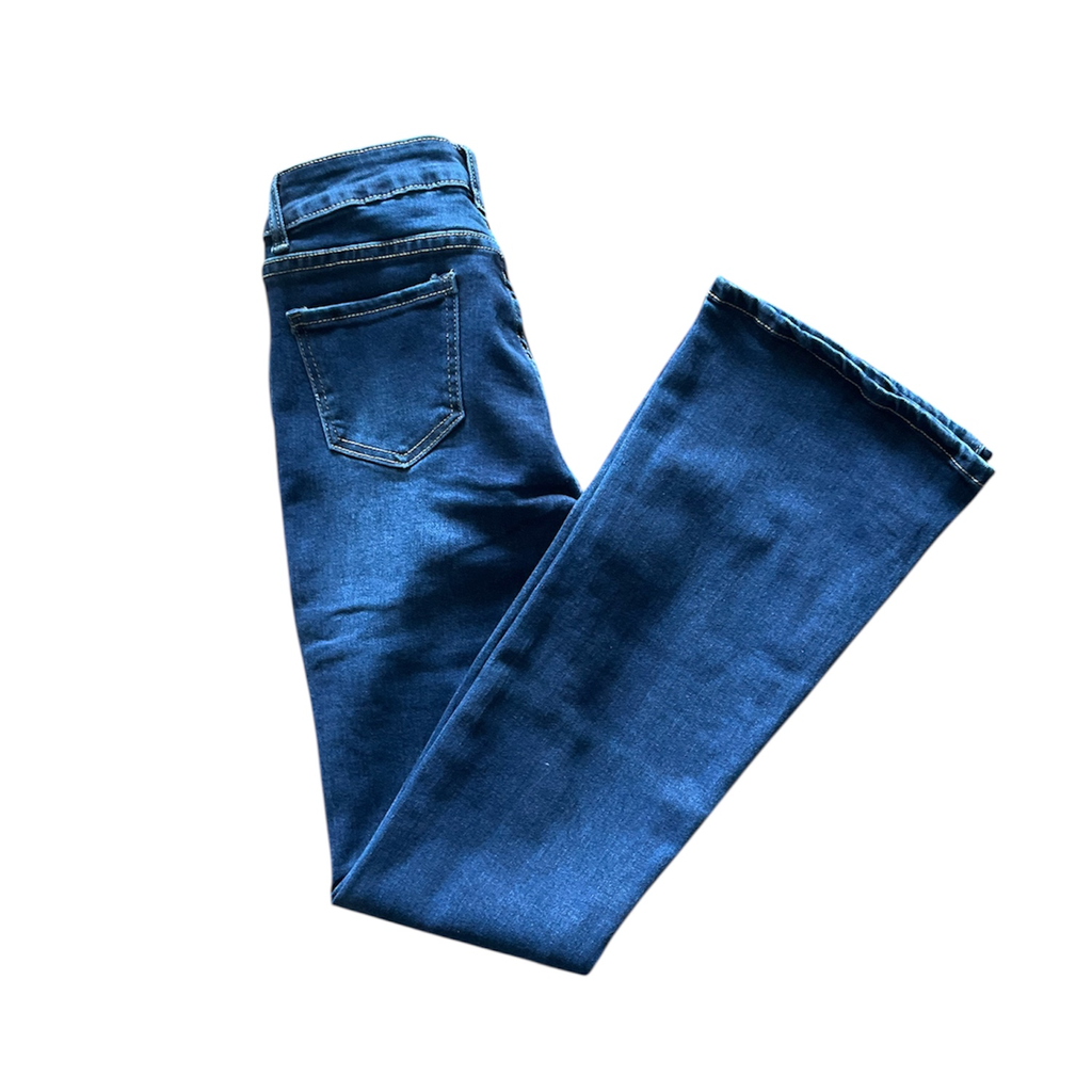 PANTALON VAQUERO DAMA KAHUA TIRO ALTO SEMI-ACAMPANADO