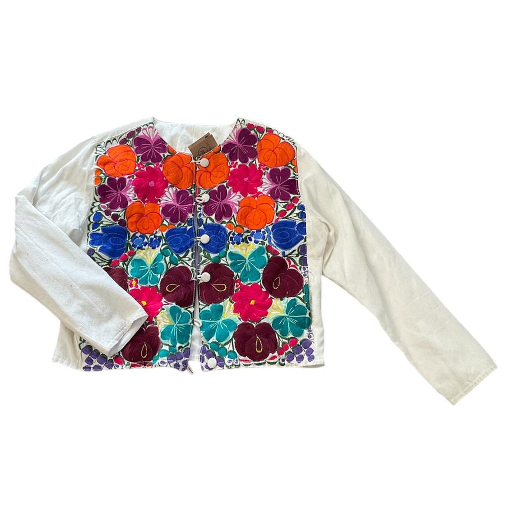 CHAMARRA MARAIKA TEJIDO DE FLORES  