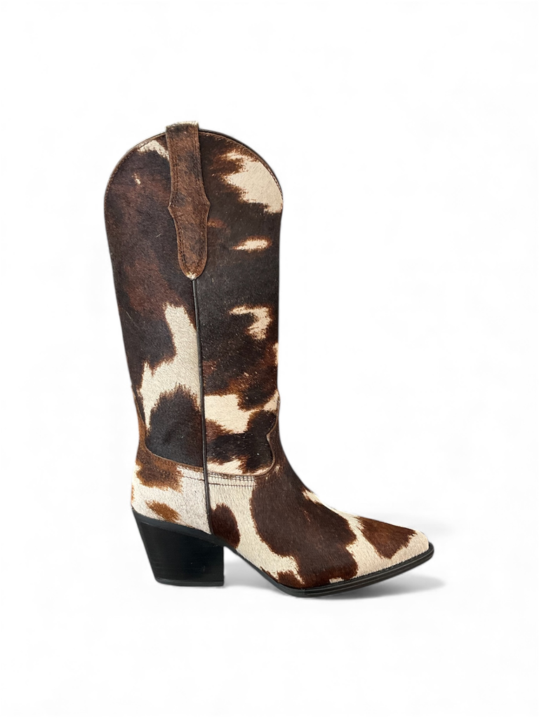 BOTA VAQUERA PELO DE VACA P/D T/C
