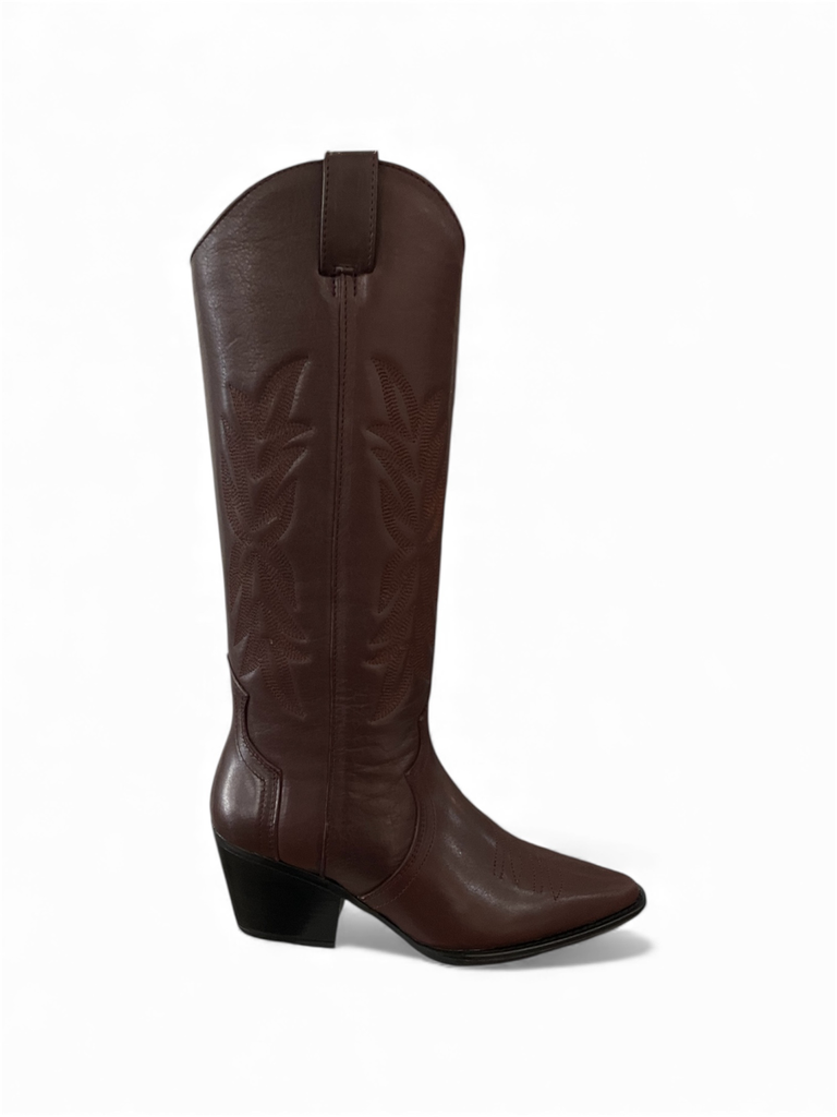 BOTA VAQUERA PIEL BLACK CHERRY P/D T/C