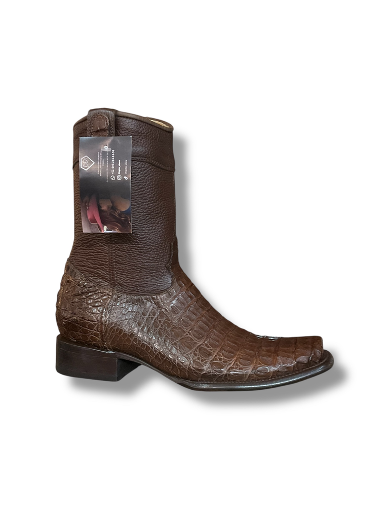 BOTINETA LOMO DE CAIMAN/VENADO  CAFE T/R 