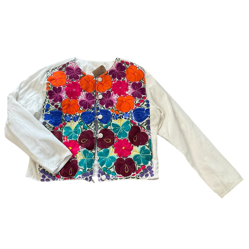 CHAMARRA MARAIKA TEJIDO DE FLORES  