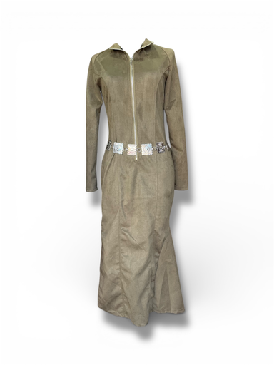 VESTIDO VAQUERO DE CIERRE C/APERTURA EN PIERNA 