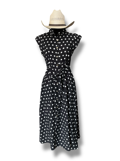 VESTIDO LARGO CON BOLITAS