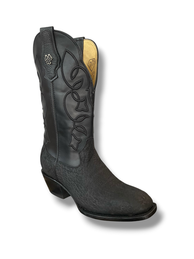 BOTA RODEO CUELLO DE TORO PULIDO NEGRA T/B T/C S/C