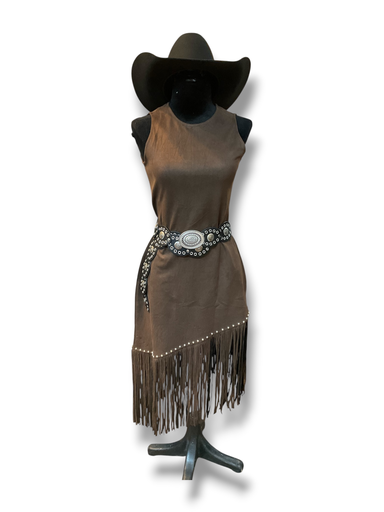 VESTIDO DE BARBA DE GAMUZINA 