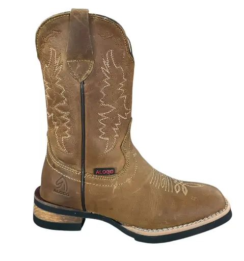 BOTA RODEO CRAZY MIEL Y NEGRO  H/CUADRADA TB/B T/R S/HULE  