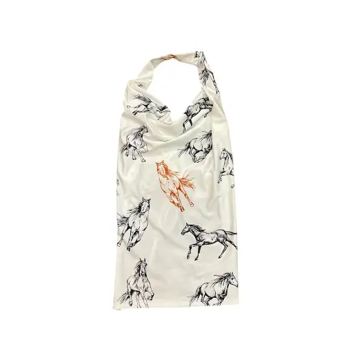 BLUSA CON ESTAMPADO DE CABALLOS 