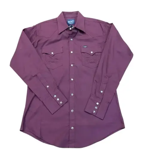 CAMISA VAQUERA WRANGLER COLOR TINTO 