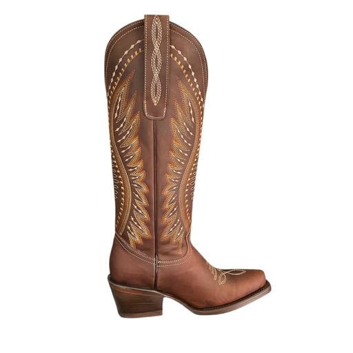 BOTA COPPER TUBO ALTO, BORDADO, H.PUNTAL T.CUBANO ALTO 