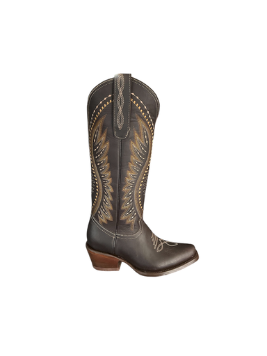 BOTA GRASO CHOCOLATE T. GRABADO H. PUNTAL S.CUERO 