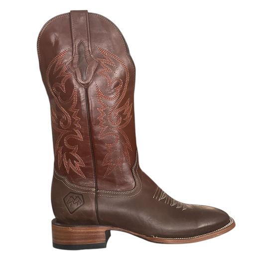 BOTA RODEO PULL UP CAFE H. CUADRADA TB/ BRABADO CACAO S/CUERO TC/RECTO 