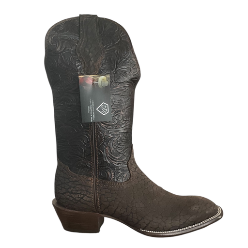 BOTA RODEO CUELLO DE TORO P, CAFE H.DIAMANTE TB/CINCELADO 
