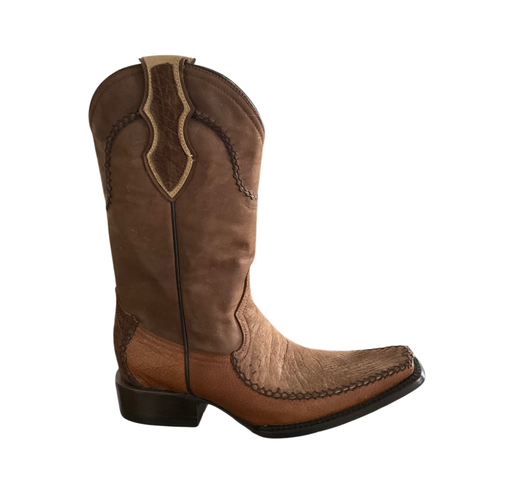 BOTA VERSAGE HIPOPOTAMO CAFE H/LEVIS T/LISO T/RECTO S/CUERO