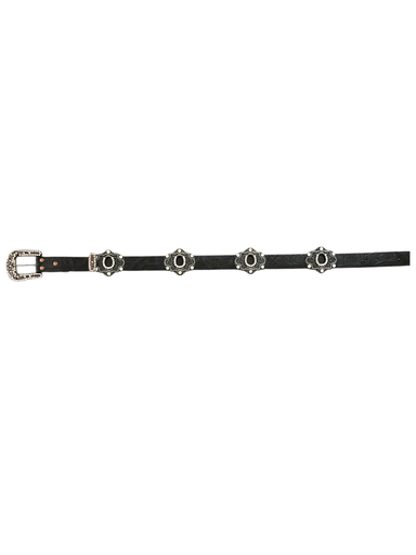 CINTURON NEGRO CON PIEDRAS PARA DAMA 
